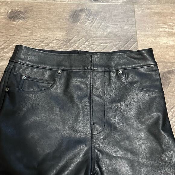 NWOT Spanx Leather-Like Ankle Skinny Pant Black S - Picture 4 of 6